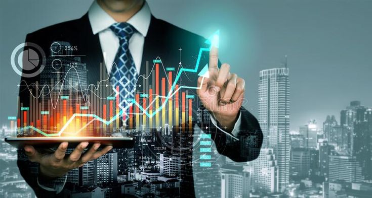 businessman working with digital finance business graph of perceptive technology stock p